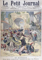 Massaker bei einer mazedonisch-orthodoxen Hochzeit durch Türken, aus Le Petit Journal, 15. Februar 1903